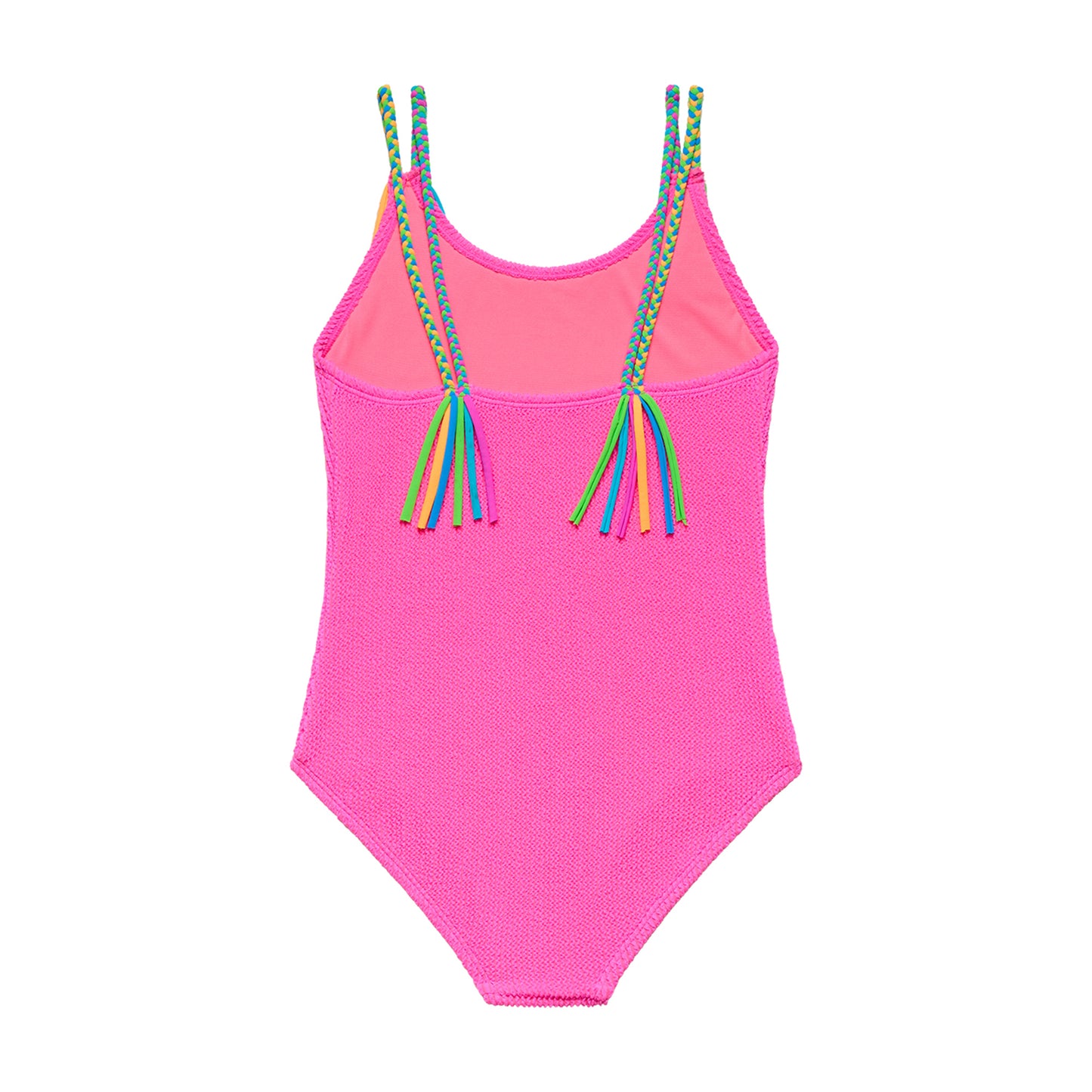 Big Girls Scrunchies - Braid with Fringe One Piece - Pink