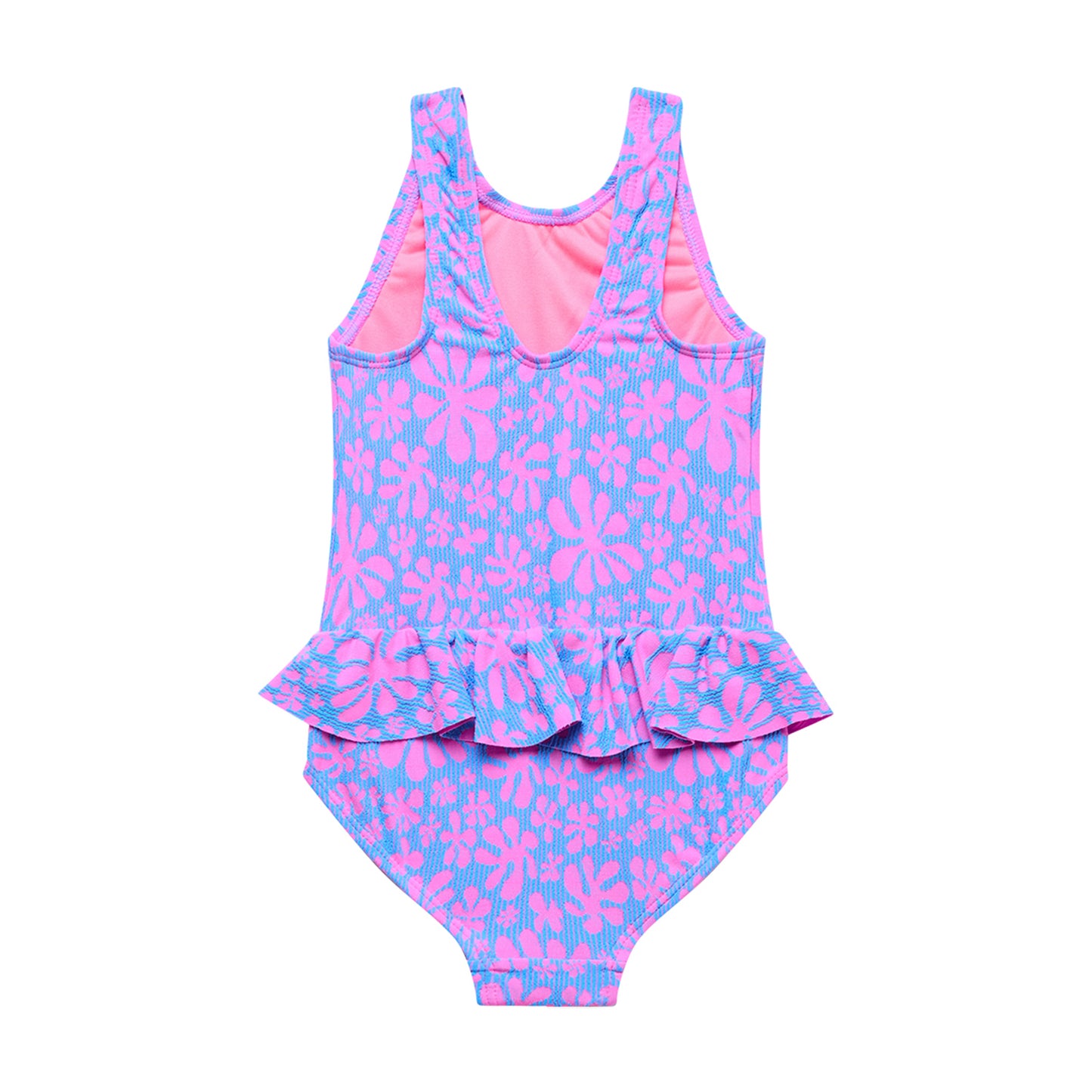 Little Girl Flower Power - Wrap-Around Ruffle One Piece