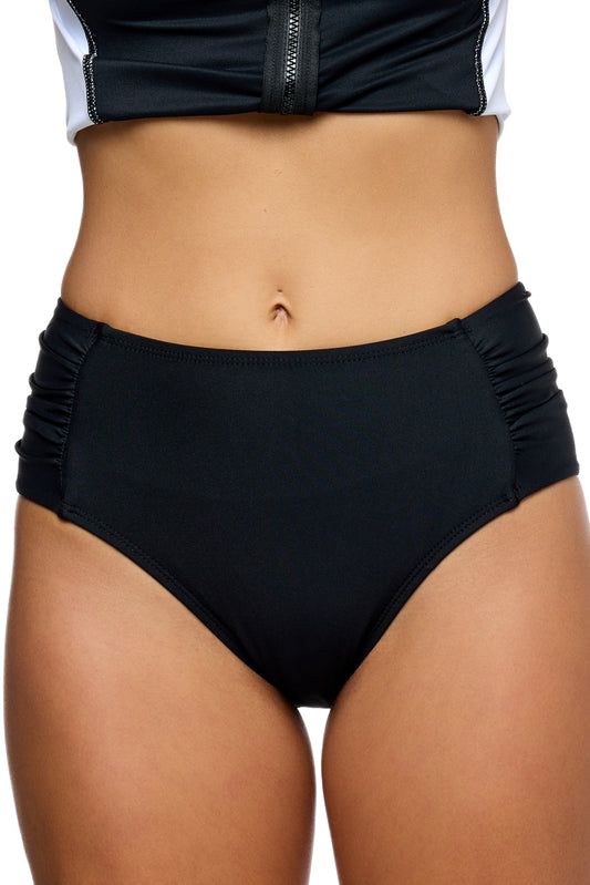 Good Karma - High Waist Chopra Swim Bottom - Black