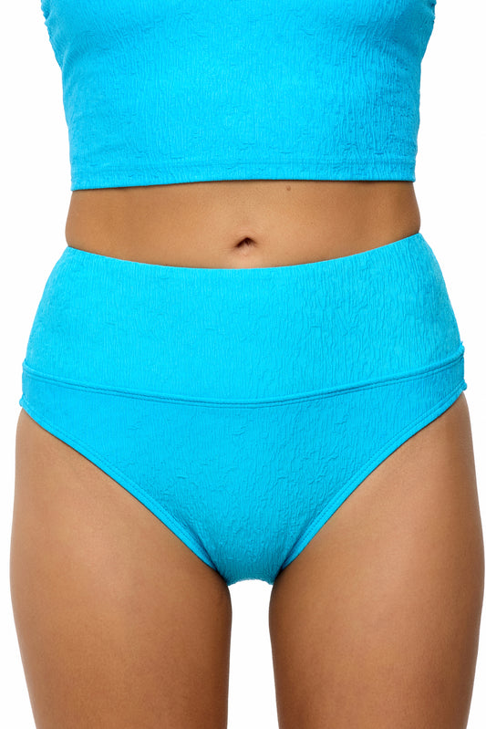 Variegated Texture - Harmony High Waist Bottom - Bio Blue