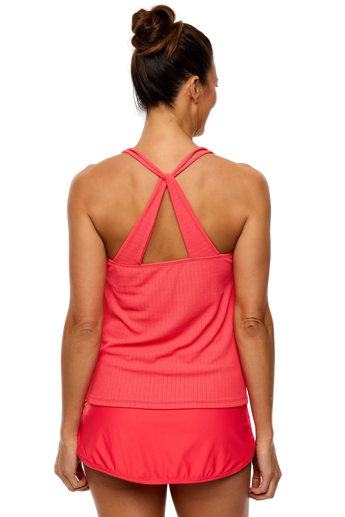 Good Karma - Lotus Swim Skort - Neo-Red