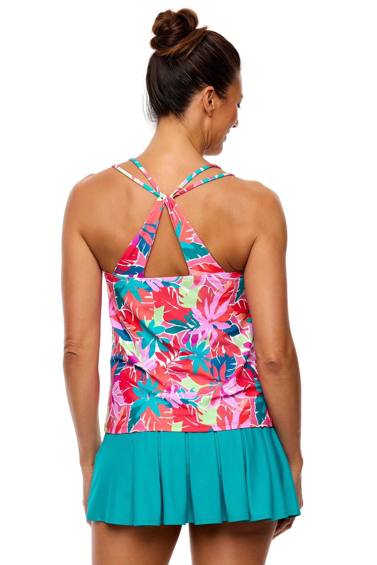 Beach Club - Third Eye Tankini Swim Top - Red