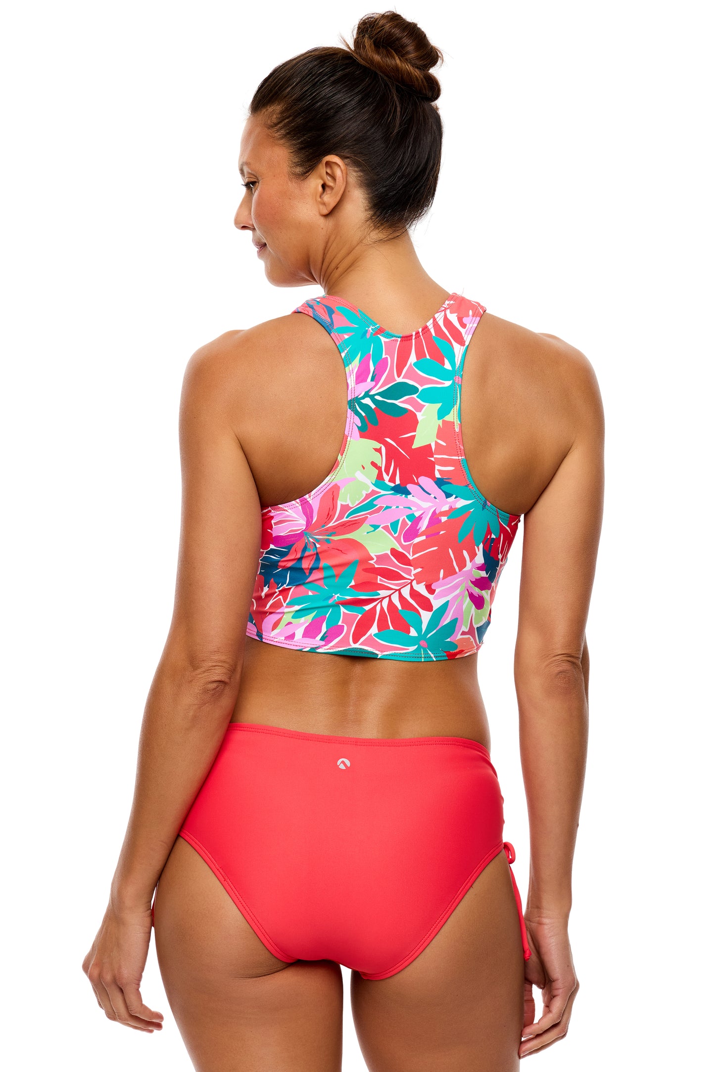 Good Karma - Destination Midrise Cinch Side Swim Bottom - Neo-Red