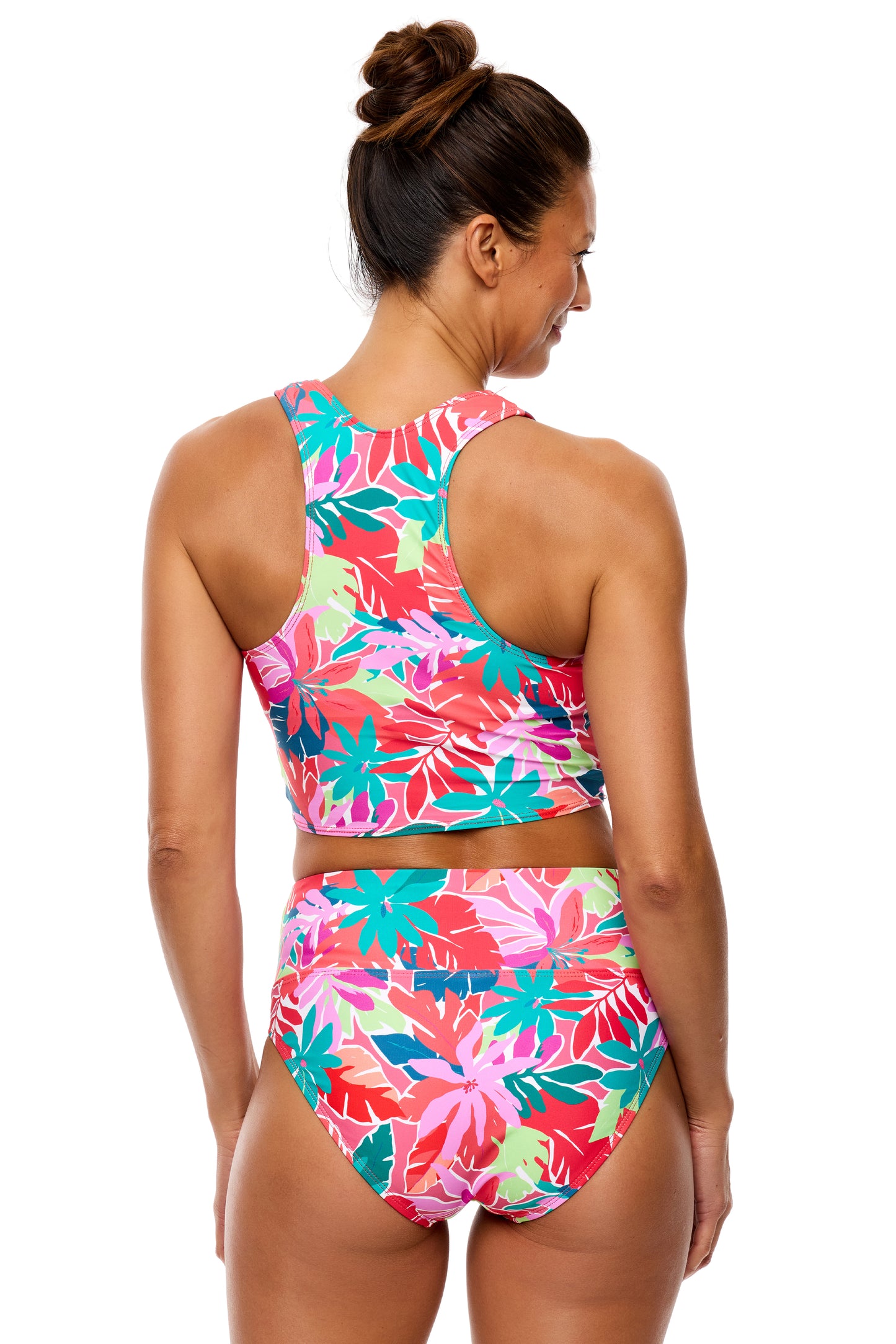 Beach Club - Harmony High Waist Swim Bottom - Red