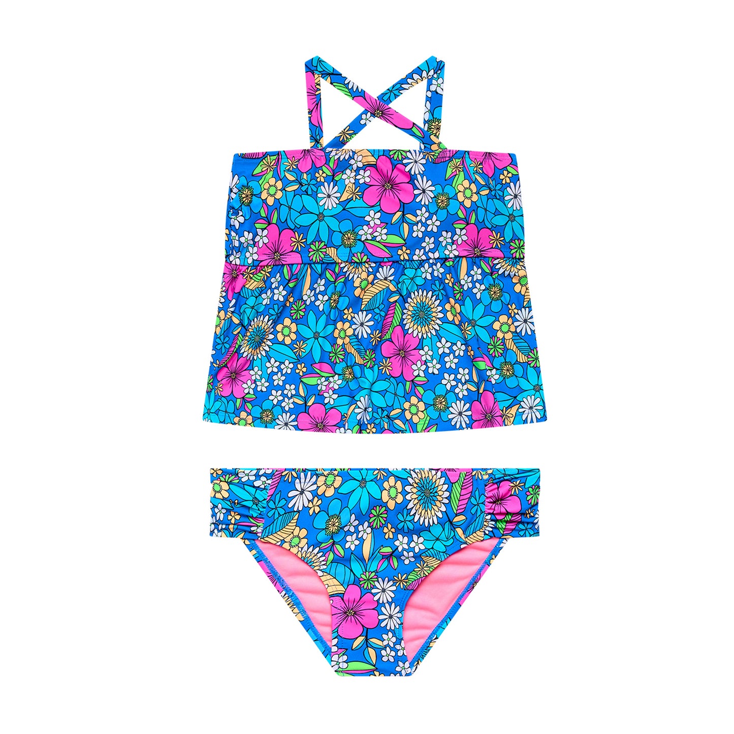 Big Girls Electric Ave - Tankini and Side Shirred  Bottom
