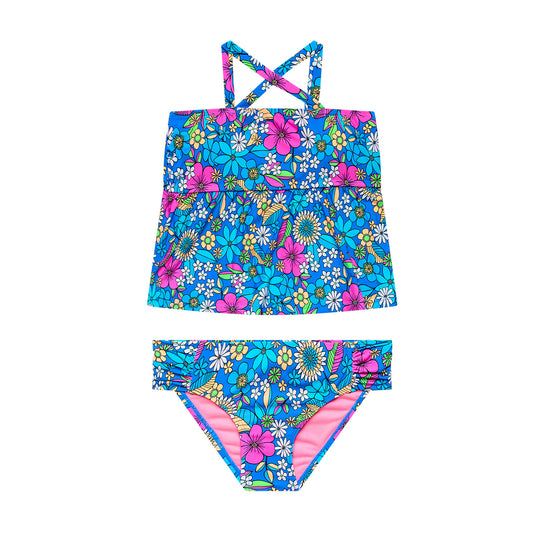 Big Girls Electric Ave - Tankini and Side Shirred  Bottom