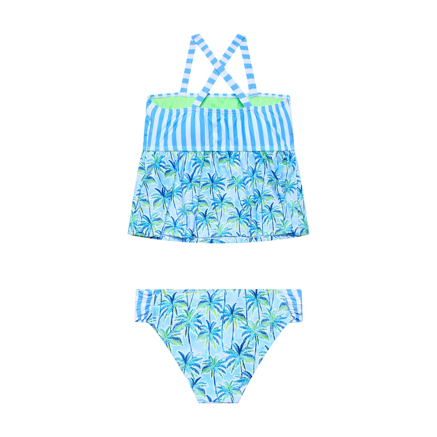 Big Girls Palm Paradise - Tankini and Side Shirred Bottom