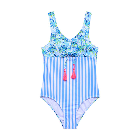 Big Girls Palm Paradise - Cinch Bra Cutout One Piece