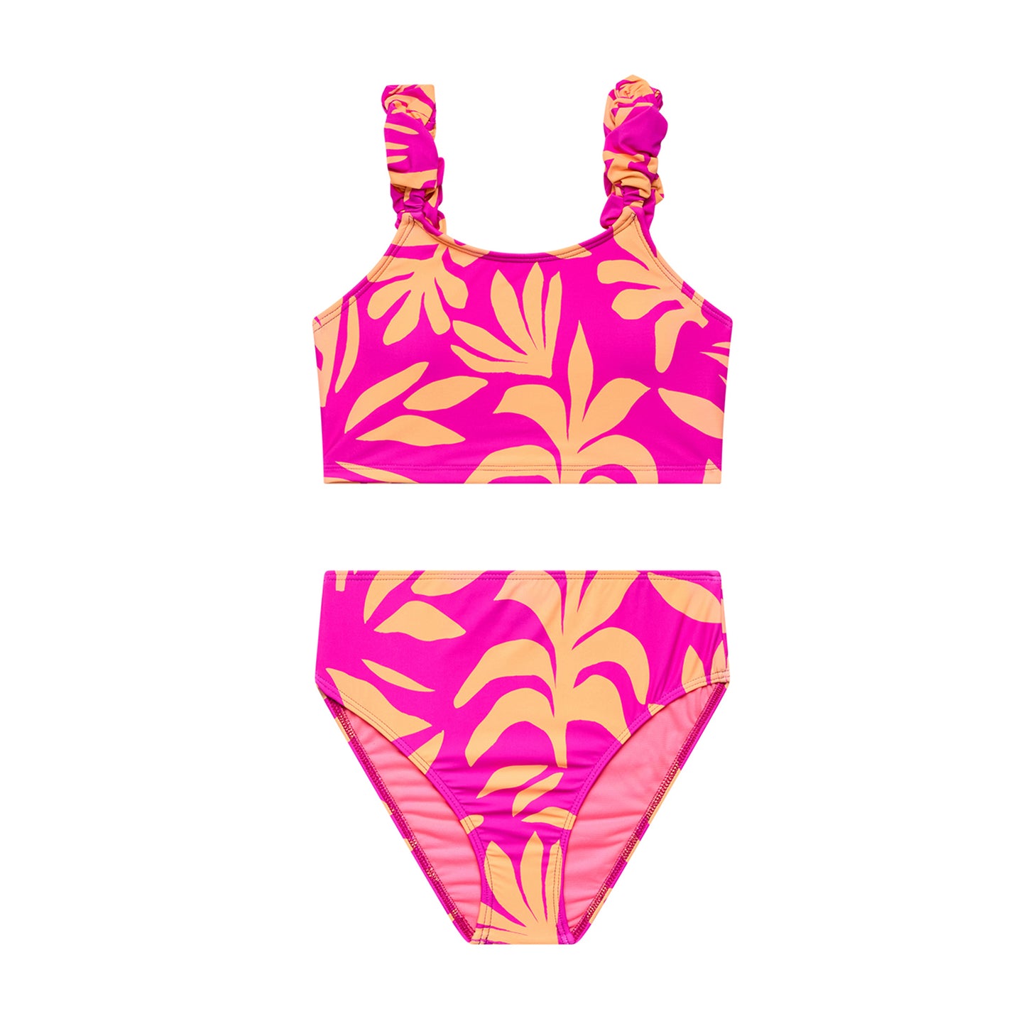 Big Girls Shape Shifter - Puff Strap Crop and High Waist Bottom