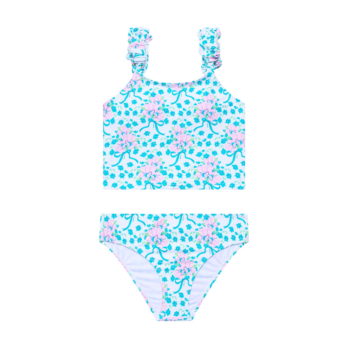 Puff Strap Tankini and High Waist Bottom