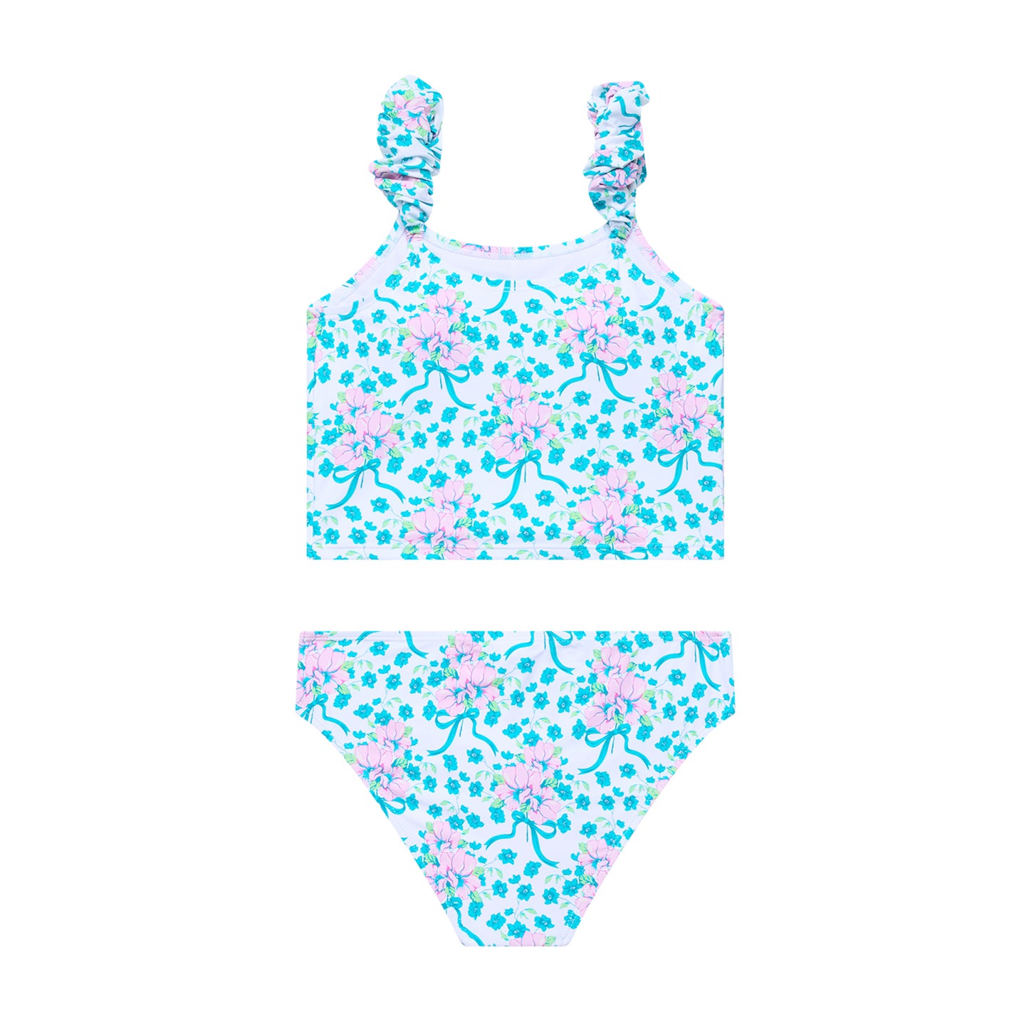 Puff Strap Tankini and High Waist Bottom