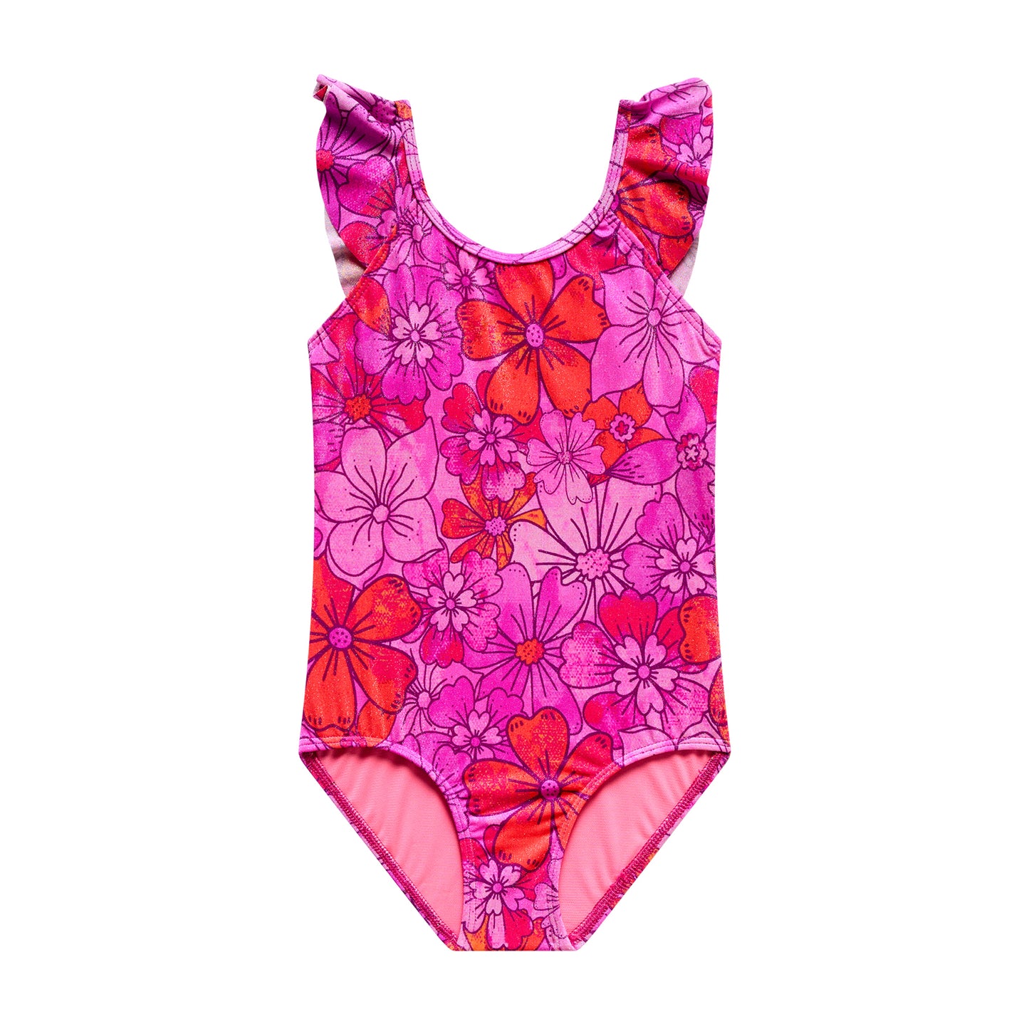Little Girls Sweet & Spicy - Ruffle Strap One Piece