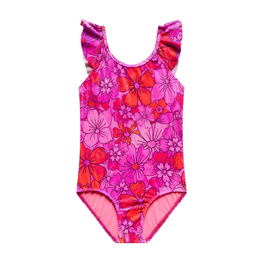 Little Girls Sweet & Spicy - Ruffle Strap One Piece