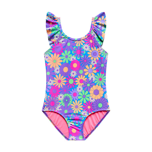 Little Girls Daisy Days - Ruffle Strap One Piece