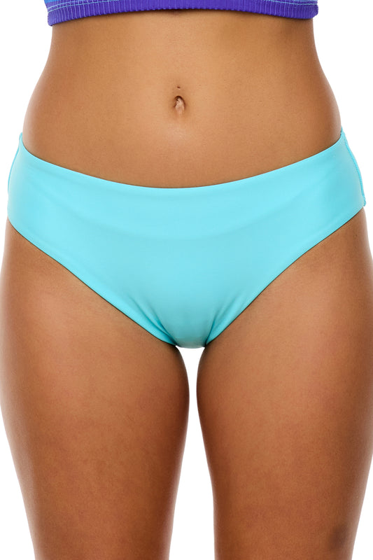 Good Karma - Shoreside Midrise Retro Swim Bottom - Surf