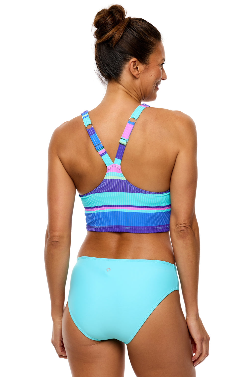 Good Karma - Shoreside Midrise Retro Swim Bottom - Surf