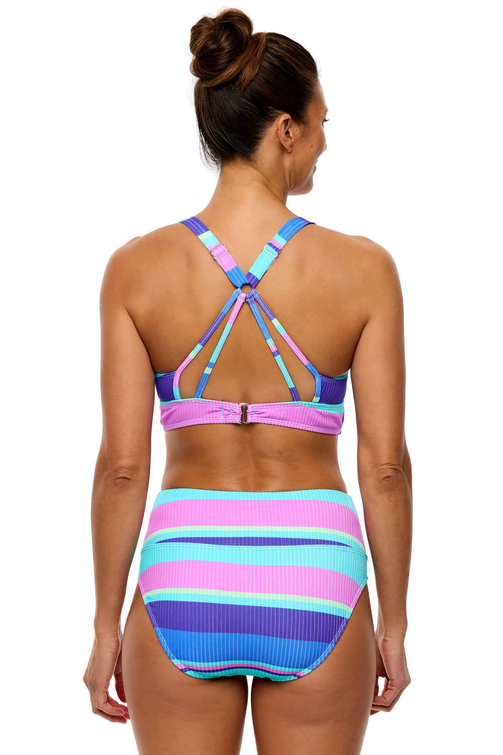 Adrift Stripe - Harmony High Waist Swim Bottom