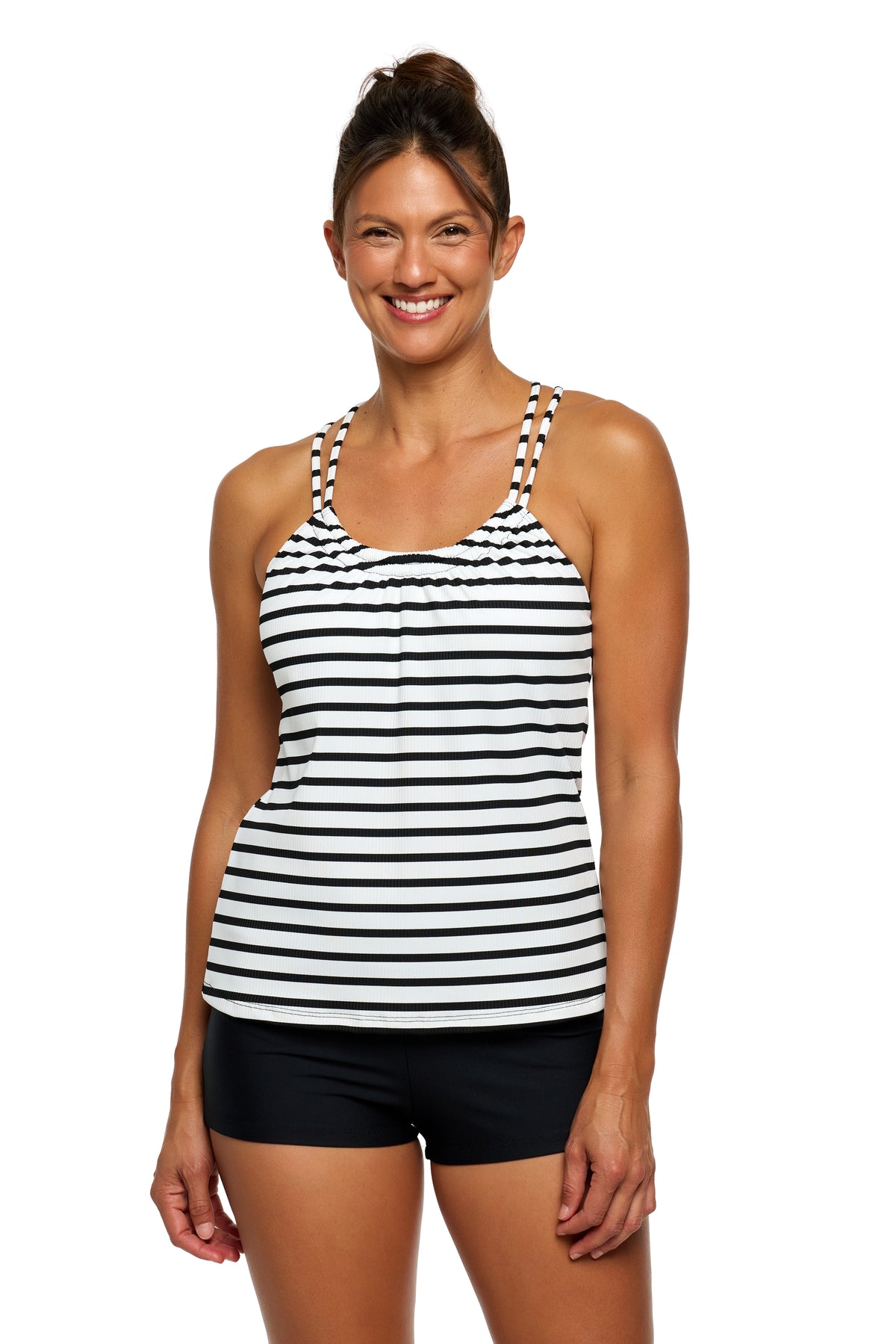 Adriatic Stripe - Third Eye Tankini Swim Top