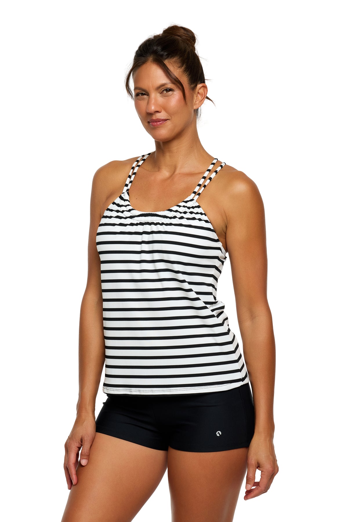 Adriatic Stripe - Third Eye Tankini Swim Top
