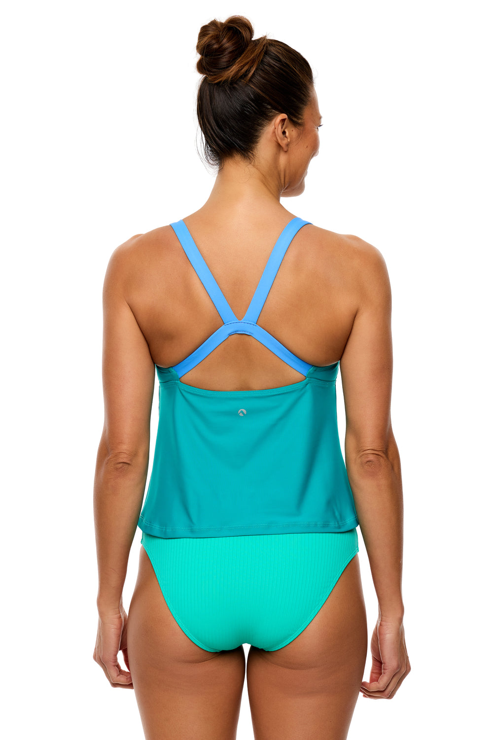 In the Groove - Relay Tankini Swimsuit Top - Plastic Teal