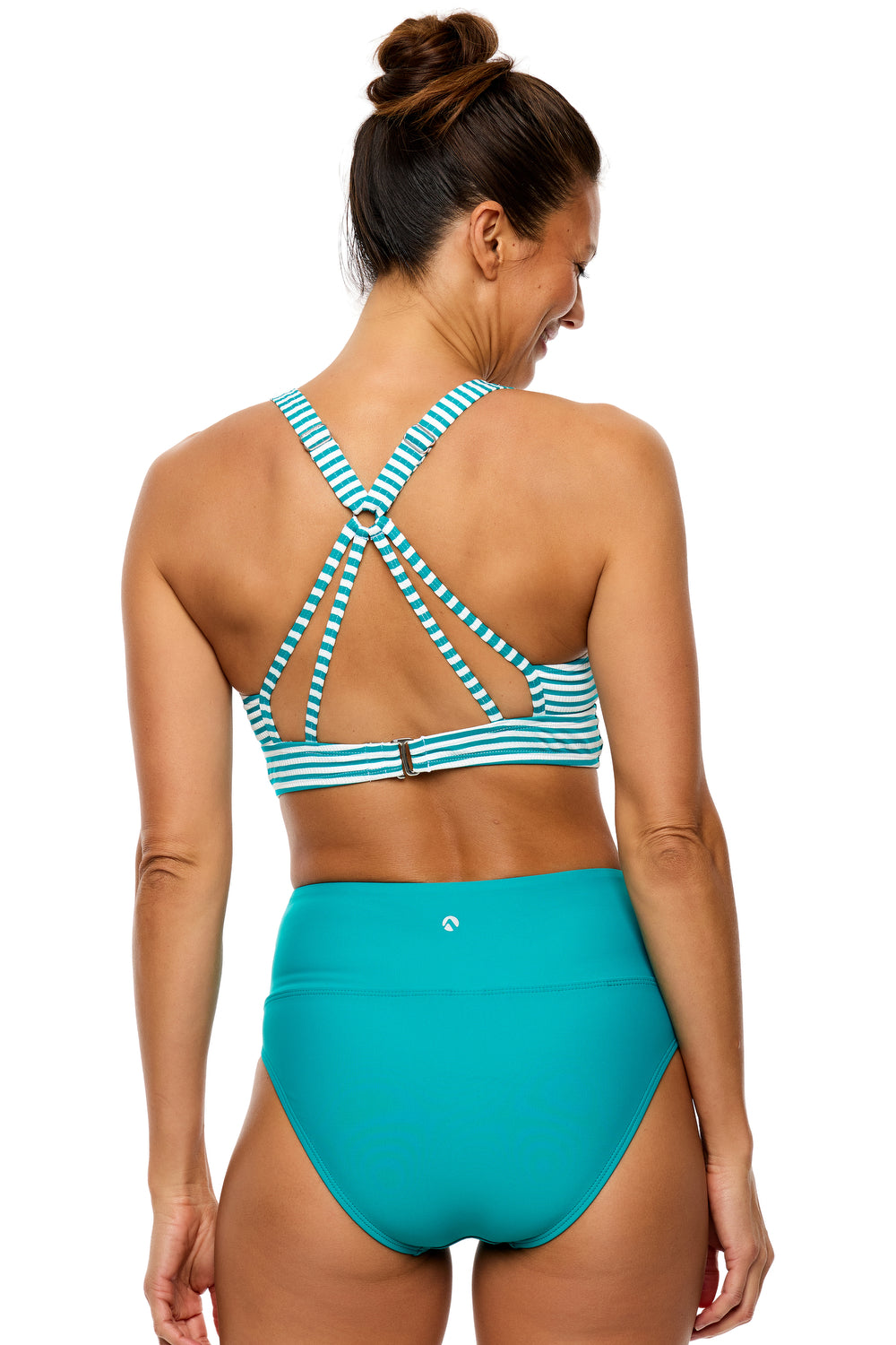 Coronado Stripe - 25 Min Swim Top - Island