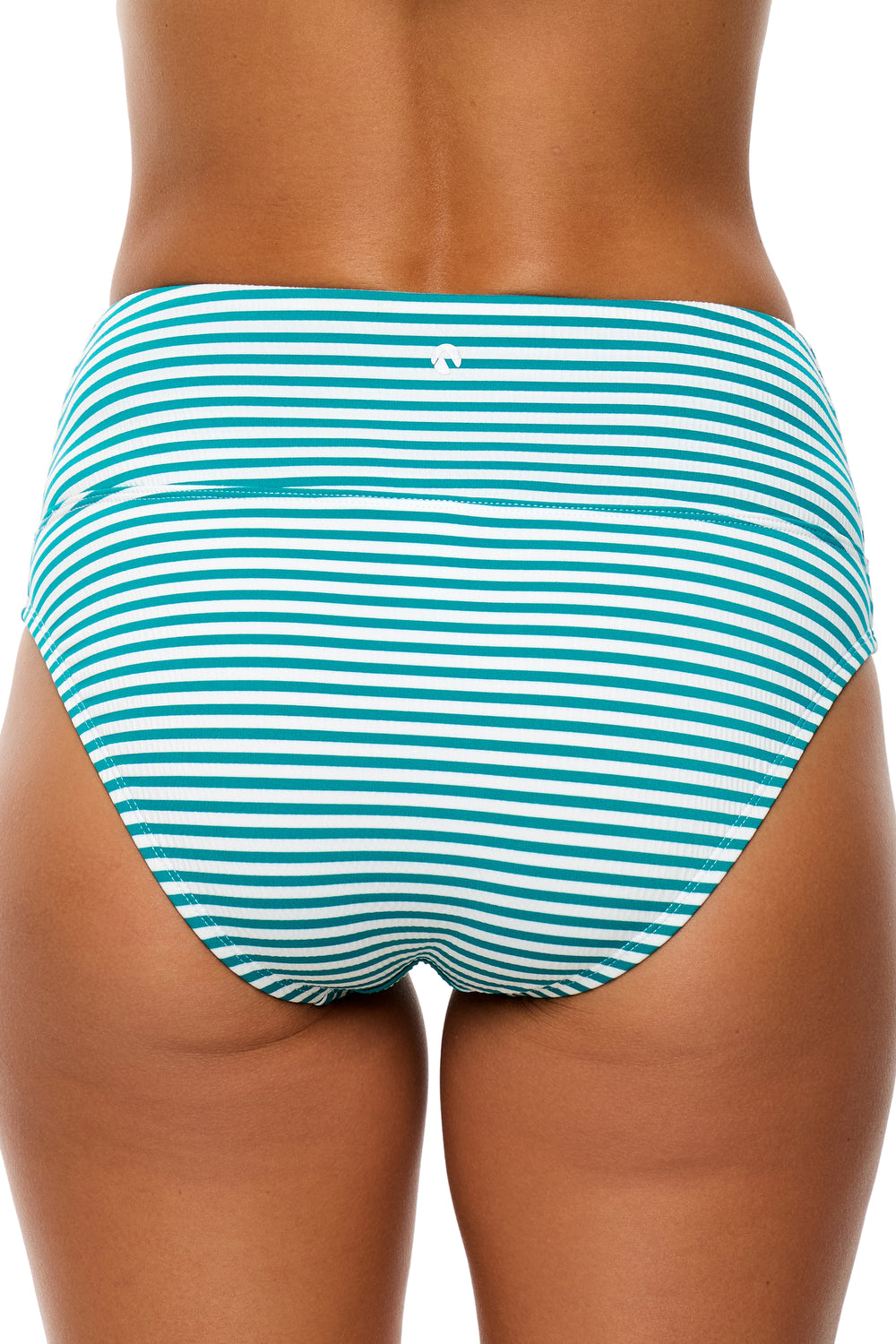 Coronado Stripe - Harmony High Waist Swim Bottom - Island