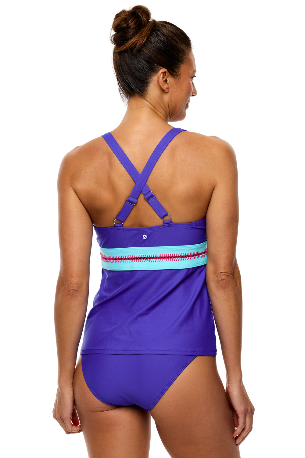 Good Karma Shaka - Serve Scoop Neck Tankini Swim Top - Dazzling Blue