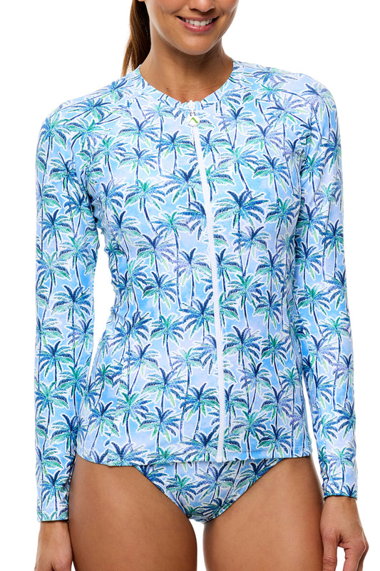 Oasis - Shoreside Midrise Retro Swim Bottom - True Blue