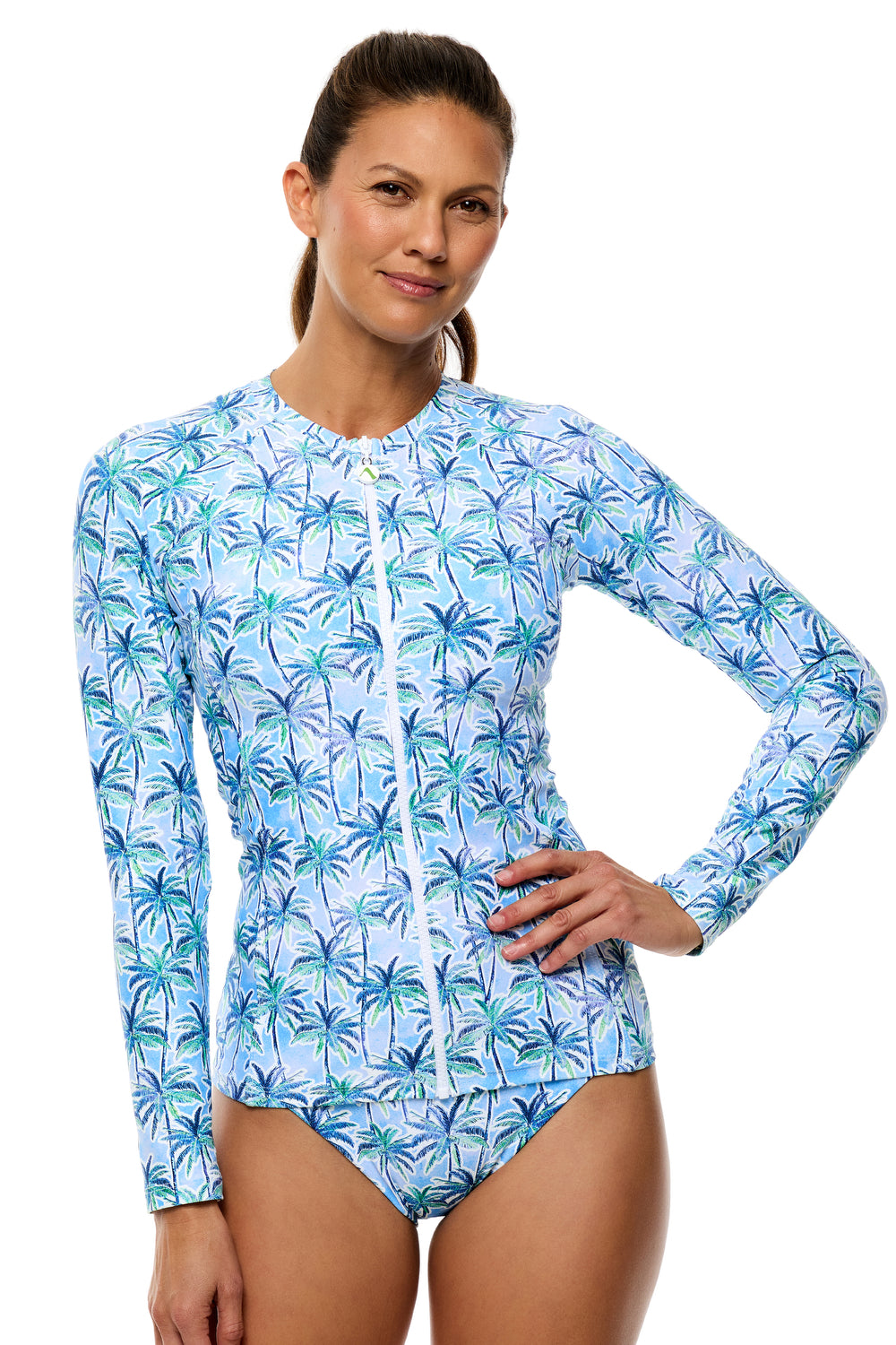 Oasis - Shoreside Midrise Retro Swim Bottom - True Blue