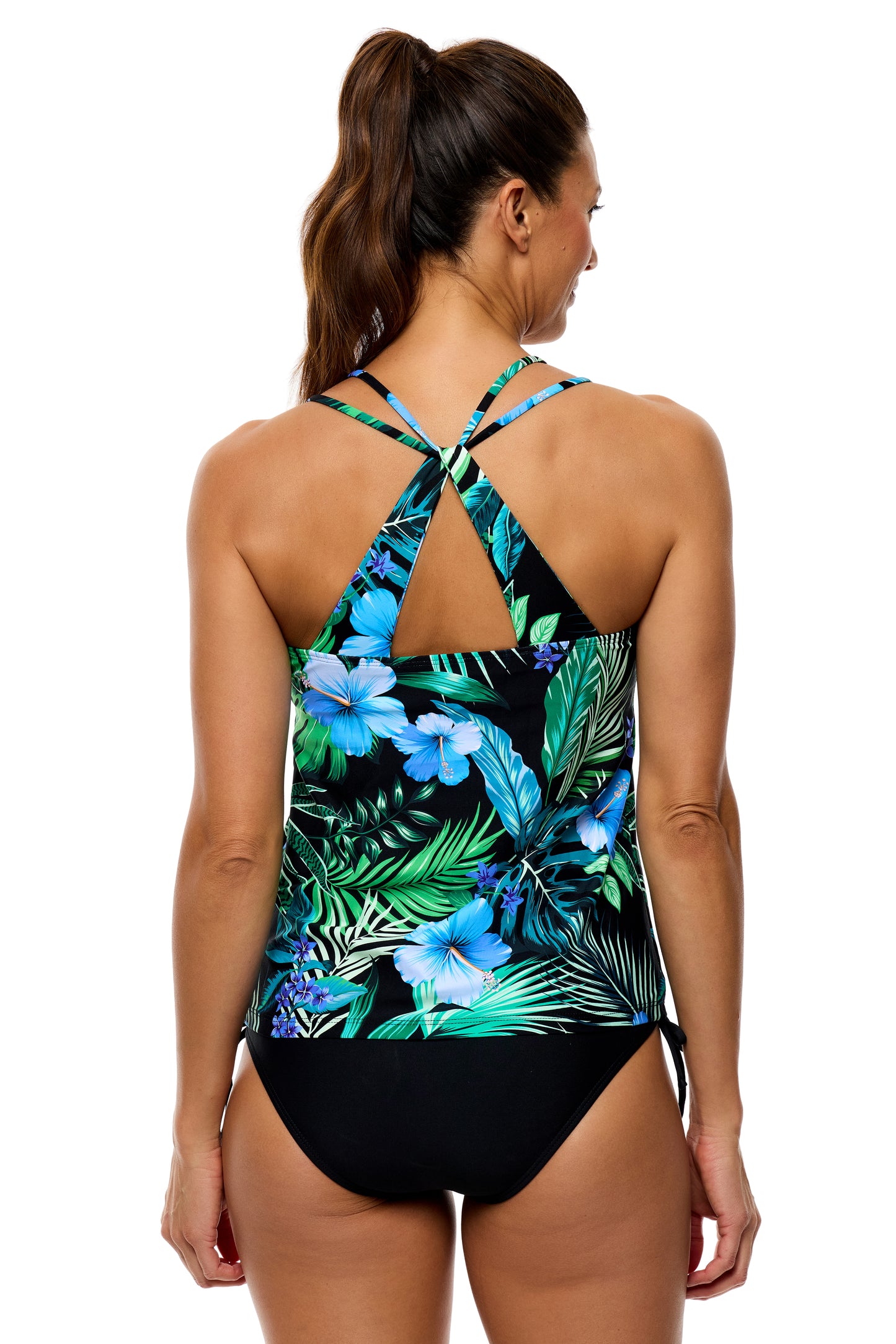 Good Karma - Destination Midrise Cinch Side Swim Bottom - Black