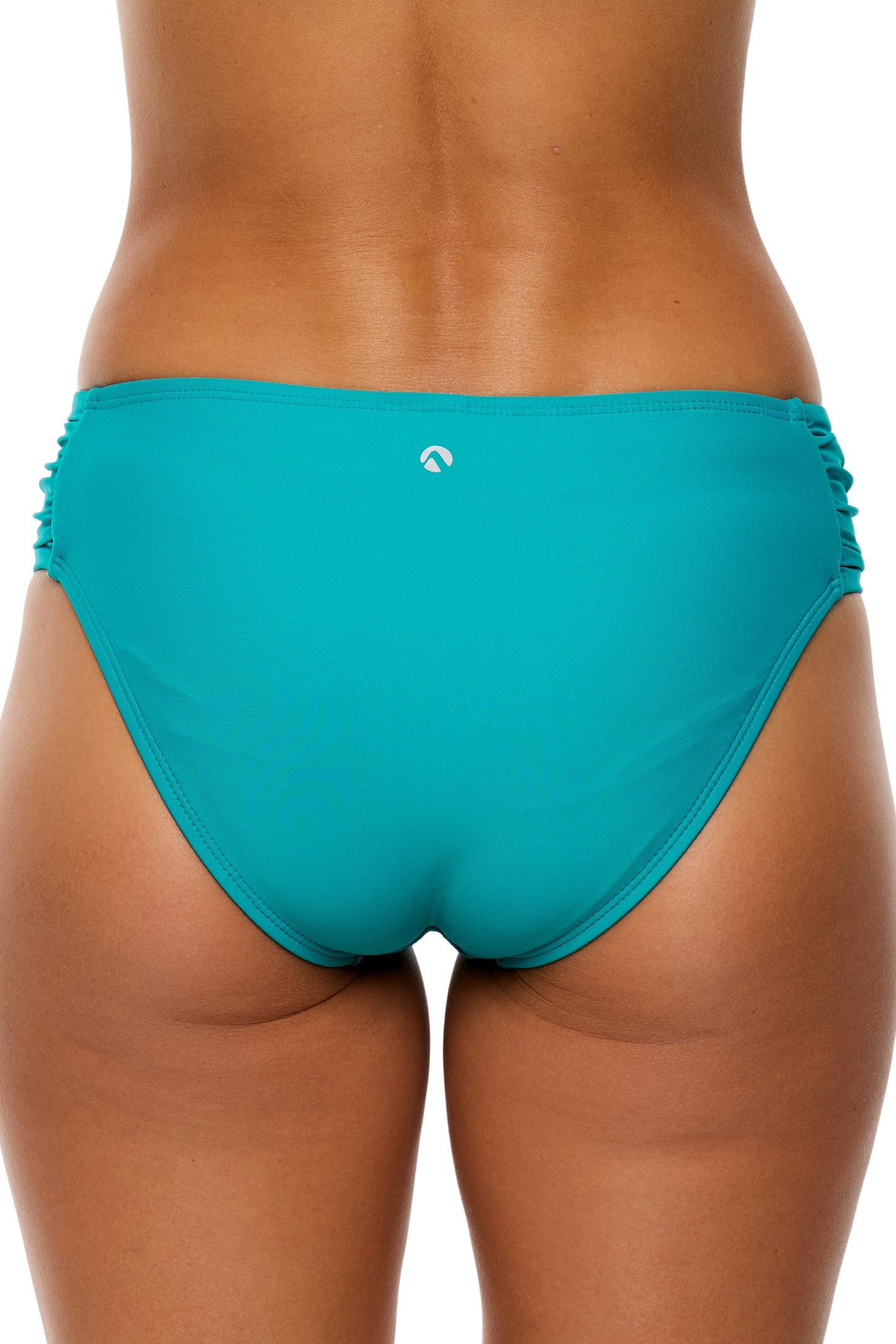 Good Karma - Chopra Midrise Tab Side Swim Bottom - Island