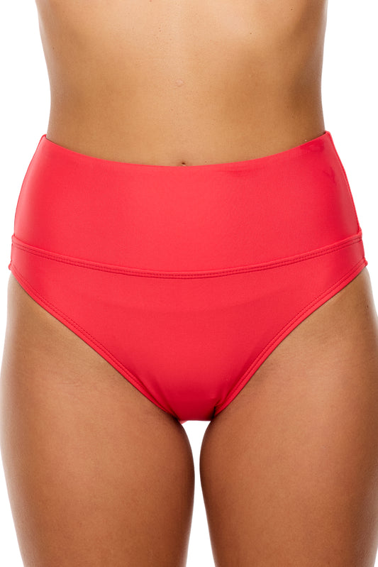 Good Karma - Harmony High Waist Swim Bottom - Neo-Red