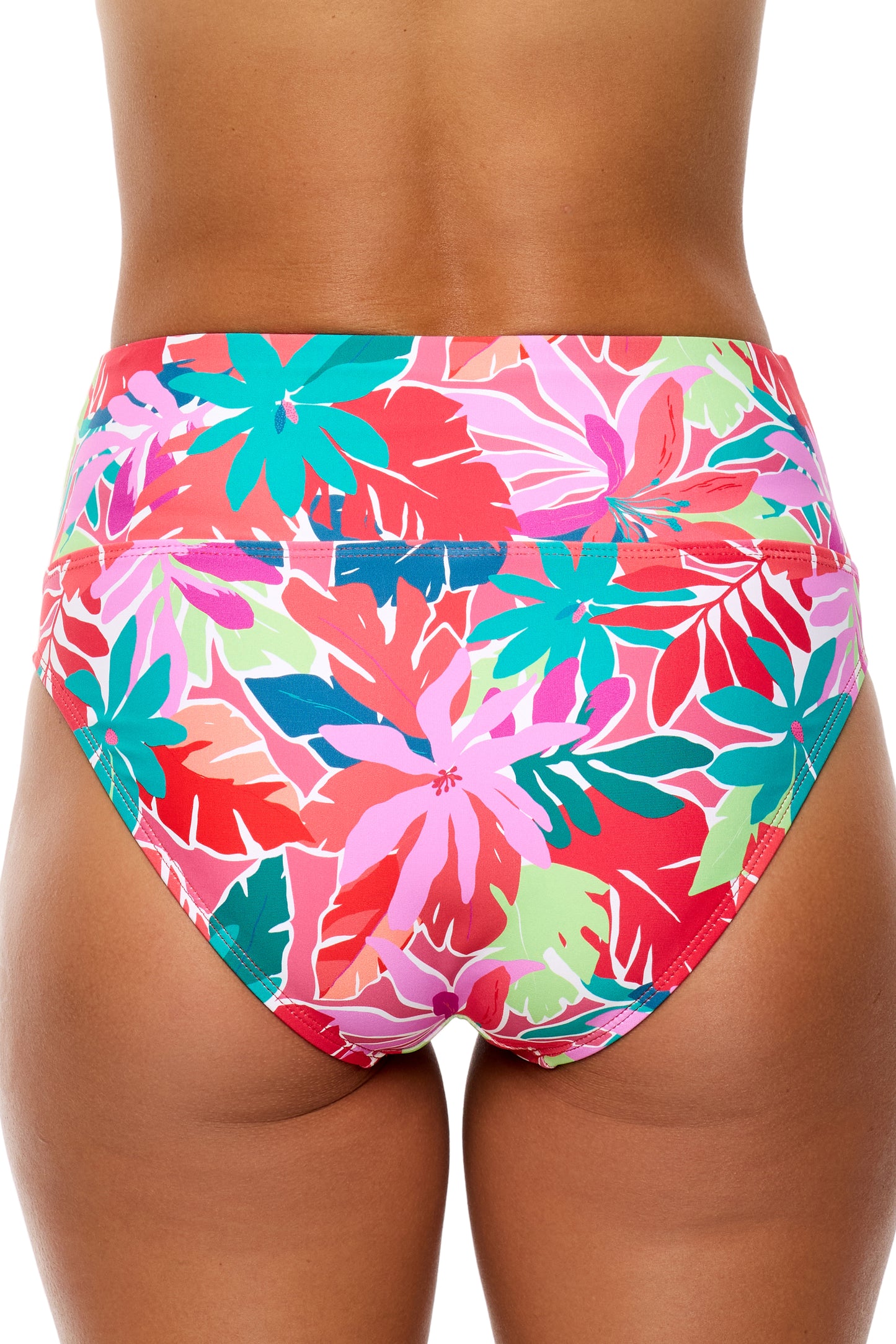Beach Club - Harmony High Waist Swim Bottom - Red