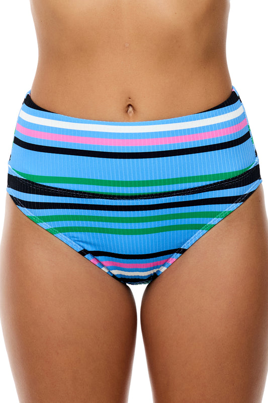 Wide Stripe - Harmony High Waist Swim Bottom