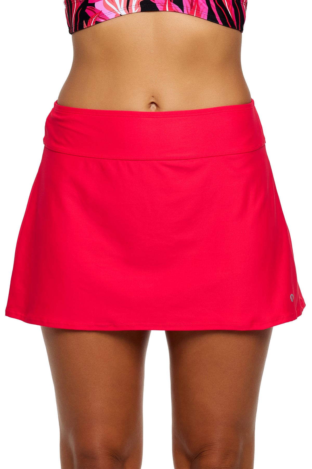 Good Karma - Courtside Swim Skirt - Hibiscus Red